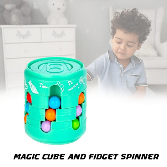 BrainTangle™ 2 in 1 Magic Bean Rainbow Puzzle Toy and Fidget Spinner (Buy 1 Get 1 Free)